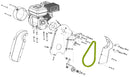 Keilriemen für Mulcher mit Motor TM 65 / TM 85 - Modell W 800 - SB 34.5