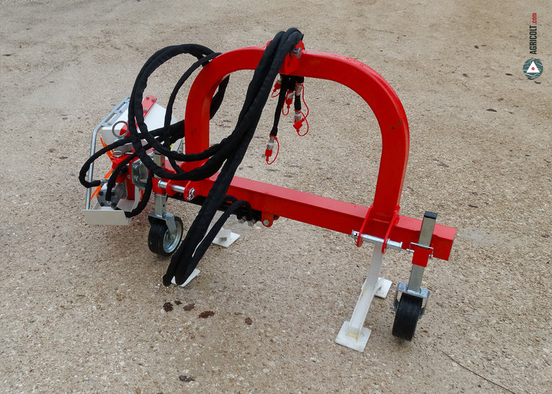Hydraulischer  Stockputzer an Rahmen  SMBC mit Einzelkopf