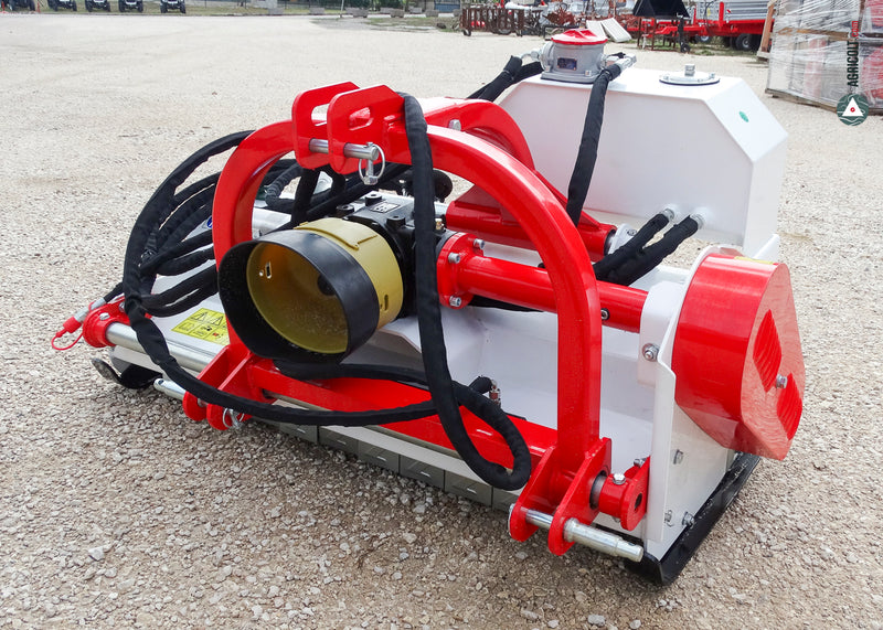 Mulcher GIEMME Modell VFLU 125 mit hydraulischer Verschiebung und Schwenkscheibe