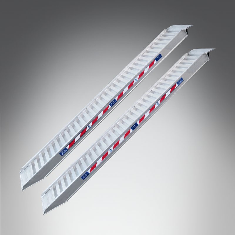 Auffahrrampe H85 30/35 B mit Rand aus Aluminiumlegierung 6005 - Hergestellt in Italien