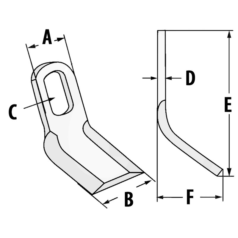 Y-Messer für  Böschugsmäher mit Arm AM - 10er Set