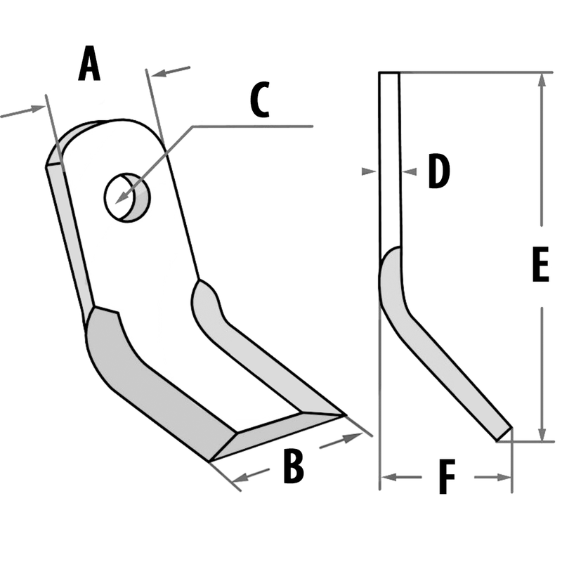 Y-Messer für Mulcher TM - 10er Set