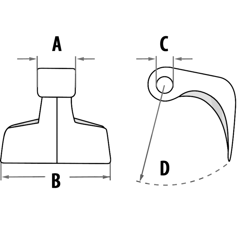 Hammerschlegel für Mulcher BCL /ATV - 10er Set