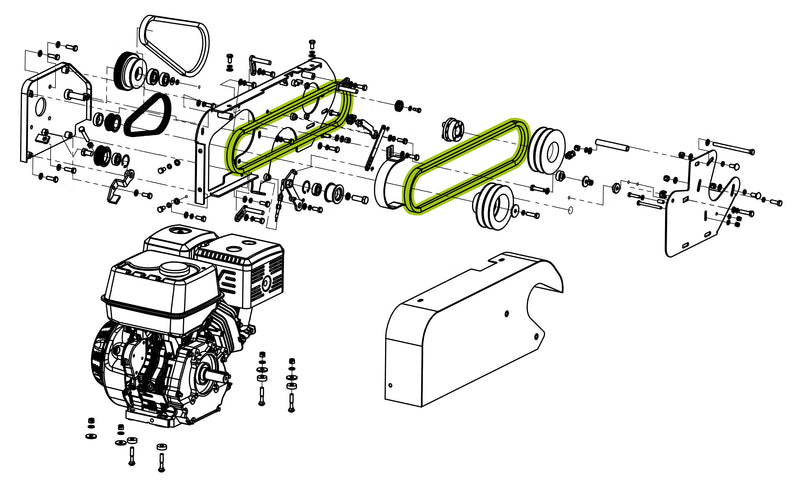 Keilriemen für Mulcher mit Motor TM 85- 2er Set - Modell B-1350 Li